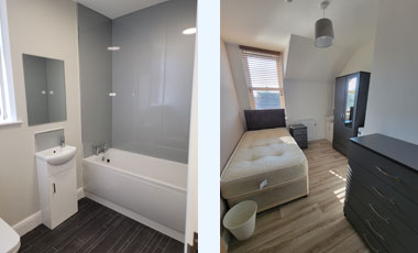 Aspire House Bathroom and Bedroom