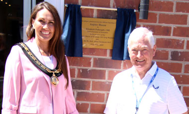 Cllr Jodie Brown with Kevin Curtis